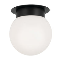 Albers Ceiling Flush Light Black 8 Inch