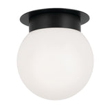 Albers Ceiling Flush Light Black 8 Inch