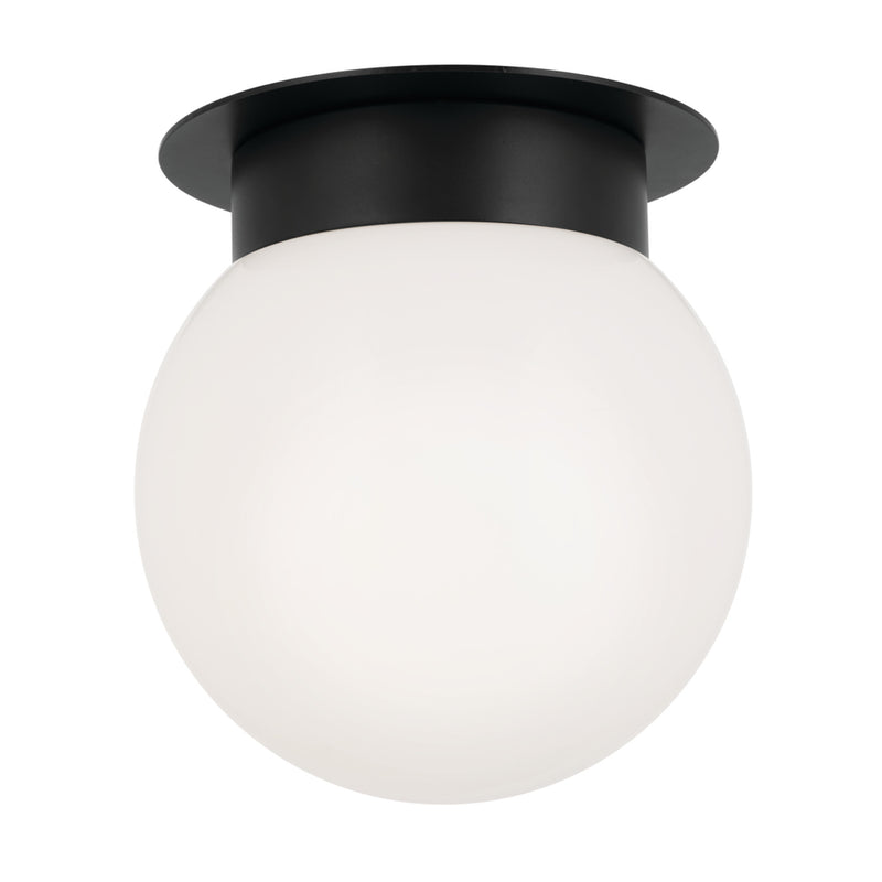 Albers Ceiling Flush Light Black 8 Inch
