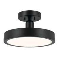 Riu Ceiling Semi Flush Light Black
