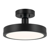 Riu Ceiling Semi Flush Light Black