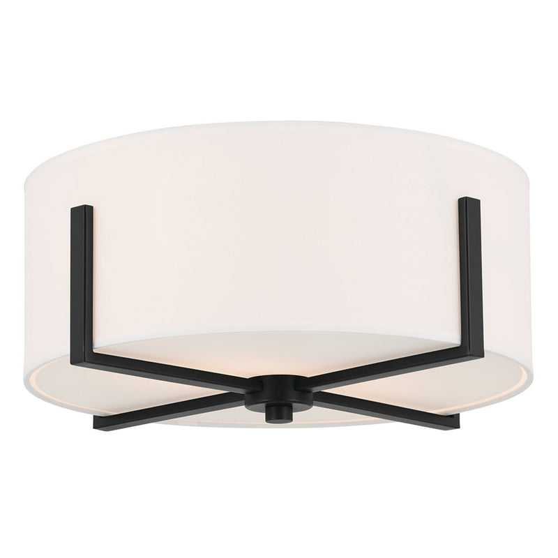 Malen Ceiling Drum Light Black 15.5 Inch
