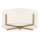Malen Ceiling Drum Flush Light Champagne Bronze 15.5 Inch