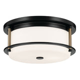 Brit Flush Semi Flush Mount Black 12 Inch