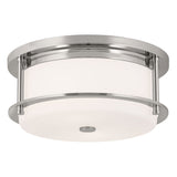 Brit Ceiling Flush Light Polished Nickel 12 Inch