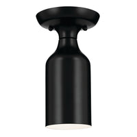 Sisu Ceiling Semi Flush Light Black 5 Inch