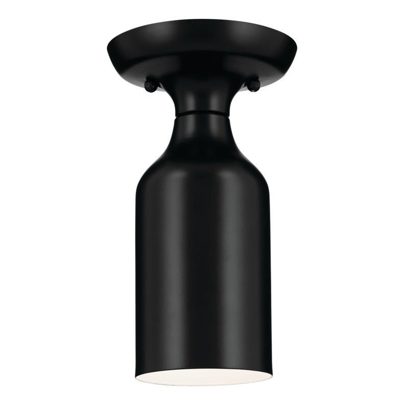 Sisu Ceiling Semi Flush Light Black 5 Inch