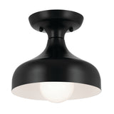 Sisu Ceiling Semi Flush Light Black 8 Inch