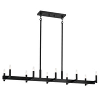 Erzo Linear Chandelier Black