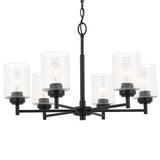 Winslow Cylinder 1 Tier Chandelier Black