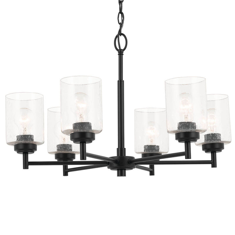 Winslow Cylinder 1 Tier Chandelier Black