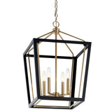 Delvin Foyer Pendant Champagne Bronze & Black 16 Inch