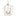 Delvin Foyer Pendant Champagne Bronze & White 16 Inch