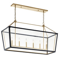 Delvin Linear Chandelier Champagne Bronze & Black