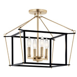 Eisley Ceiling Semi Flush Light Champagne Bronze 16 Inch