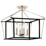 Eisley Semi Flush Mount Polished Nickel 16 Inch