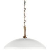Delarosa Dome Pendant White 24.25 Inch