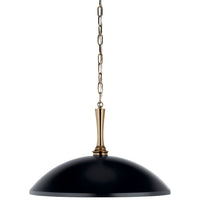 Delarosa Dome Pendant Black 20.25 Inch