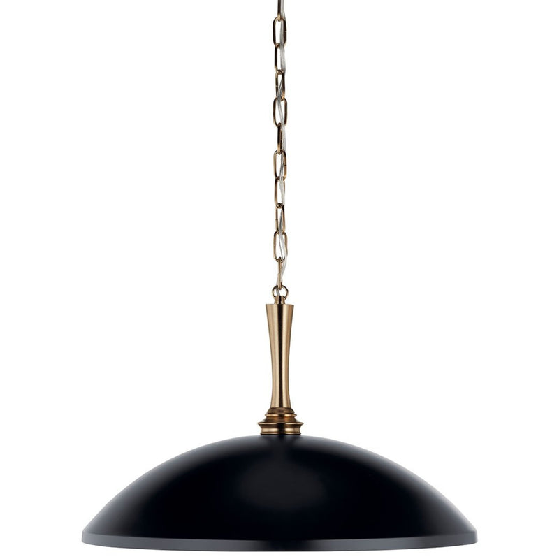 Delarosa Dome Pendant Black 20.25 Inch