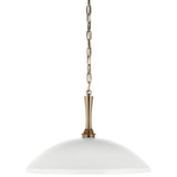 Delarosa Dome Pendant White 20.25 Inch