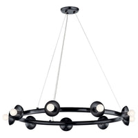 Palta Chandelier Black 9 Light