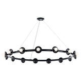 Palta 1 Tier Chandelier Black 15 Light