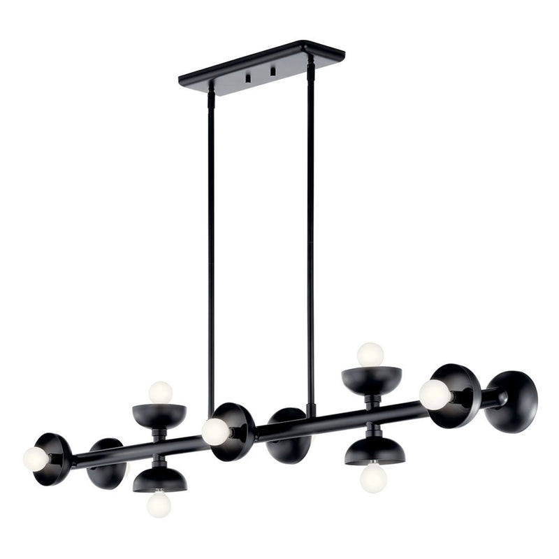 Palta Linear Chandelier Black
