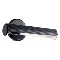 Midi Wall Cylinder Sconce Black 12.25 Inch
