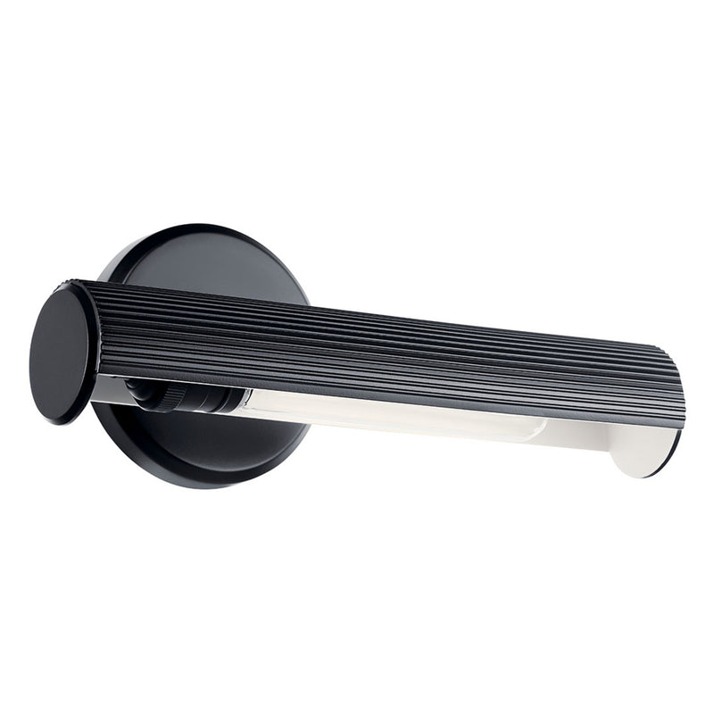Midi Wall Cylinder Sconce Black 12.25 Inch