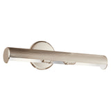 Midi Cylinder Wall Sconce Polished Nickel 18 Inch