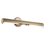Midi Cylinder Wall Sconce Champagne Bronze 24 Inch