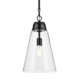 Marsailli Cone Pendant Black 11.5 Inch