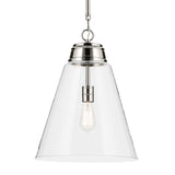 Marsailli Cone Pendant Polished Nickel 15.75 Inch