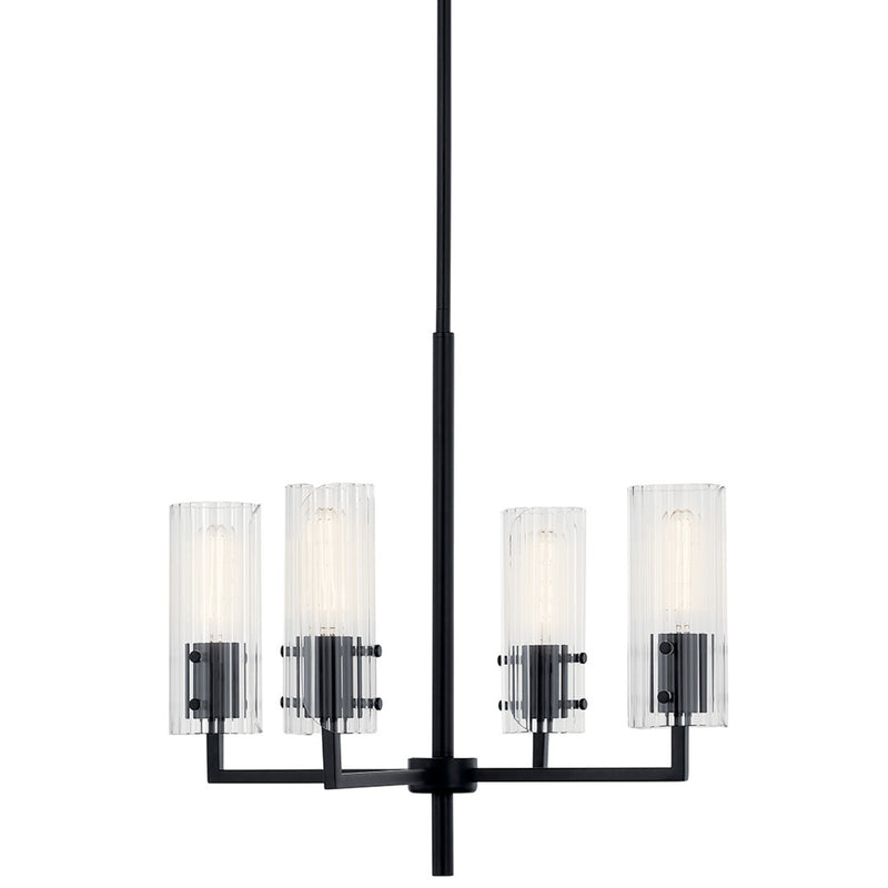 Velestino Chandelier Black 4 Light