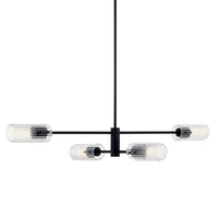 Velestino Linear Chandelier Black