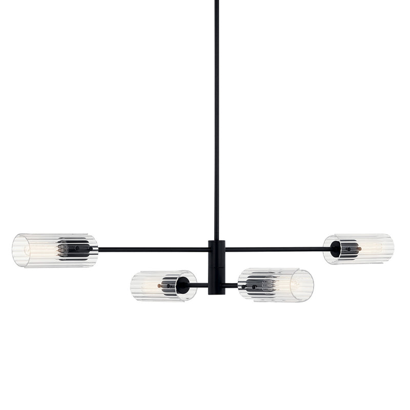 Velestino Linear Chandelier Black