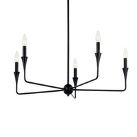 Alvaro Chandelier Black 5 Light