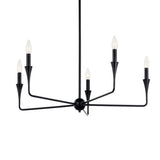 Alvaro Chandelier Black 5 Light