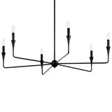 Alvaro Chandelier Black 6 Light