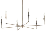 Alvaro Chandelier Polished Nickel 6 Light