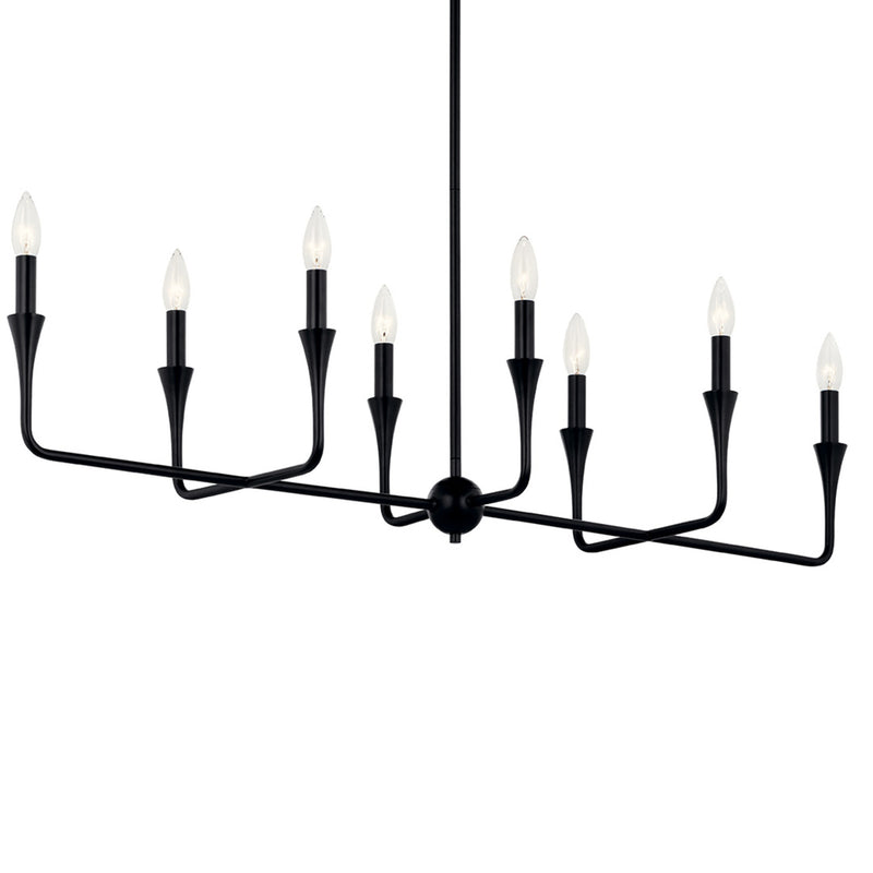 Alvaro Linear Chandelier Black