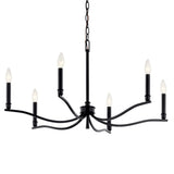 Malene Linear Chandelier Black