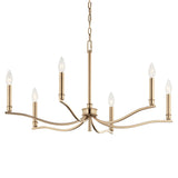 Malene Linear 1 Tier Chandelier Champagne Bronze