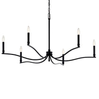 Malene Chandelier Black 6 Light