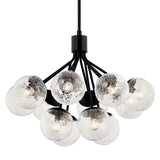 Silvarious Semi Flush Chandelier Black 12 Light