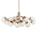 Silvarious Linear Semi Flush Chandelier Champagne Bronze