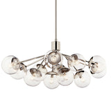 Silvarious Linear Semi Flush Chandelier Polished Nickel