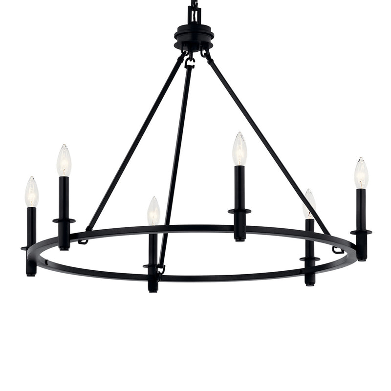 Carrick Chandelier Black 6 Light