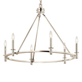 Carrick Chandelier Polished Nickel 6 Light