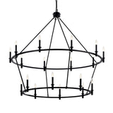Carrick Chandelier Black 18 Light
